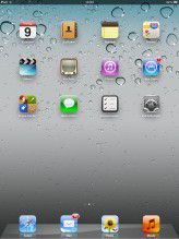Homescreen: Zum Start ist das Startmenü des iPads noch leer. Der App Store ändert das.