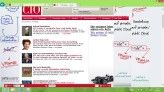 Der mitgelieferte Browser, IE10, in der Desktop-Umgebung von Windows 8. 