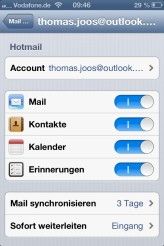 Einbindung: Outlook.com lässt sich problemlos an iPhones und andere Smartphones anbinden.