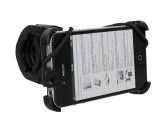 Das iPhone immer im Blick: Die praktische Halterung von Mumbi passt an die Lenkradstangen fast aller Zweiräder.