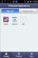 Smart AppLock schützt ausgewählte Apps mit einem Passwort oder einer Mustersperre.