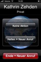 Übersichtlich und einfach anzunehmen: ein weiterer Anrufer meldet sich.