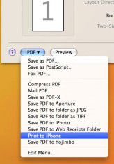 Mac-Dokumente auf dem iPhone über "print to iPhone" ausgeben.