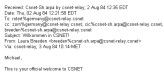 So sah sie aus, die erste E-Mail, die Deutschland erreichte. Laura Breeden schickte sie am 2. August 1984 in Massachusetts los.