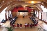 Bei "CIO Beyond" gibt es kein Powerpoint. Die Teilnehmer arbeiten mit Zetteln und Pinnwänden. Sie tragen in freier Rede vor.