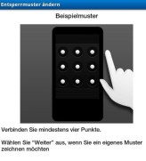 Das Entsperrmuster festlegen.