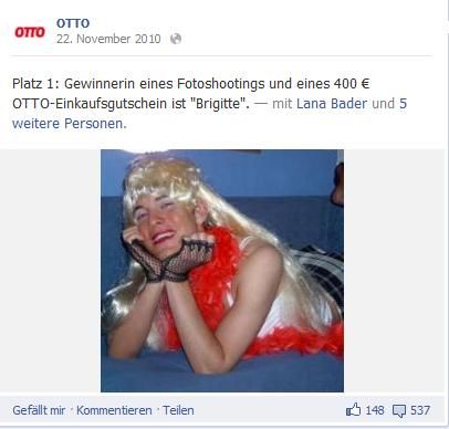 So sehen Gewinner aus: Sascha alias "Brigitte" gewann bei Otto.