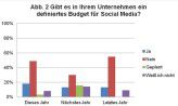 Rund die Hälfte der deutschen B2B-Firmen hat derzeit kein eigenes Budget für Social-Media aufgestellt.
