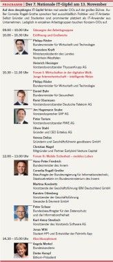 Programm: Der 7. Nationale IT-Gipfel am 13. November
