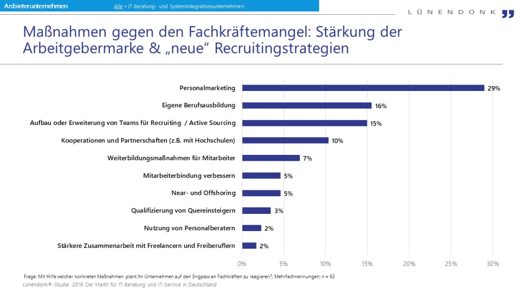 Der Markt Fur It Beratung Und It Service In Deutschland 2019 Massnahmen Gegen Den Fachkraftemangel Cio De